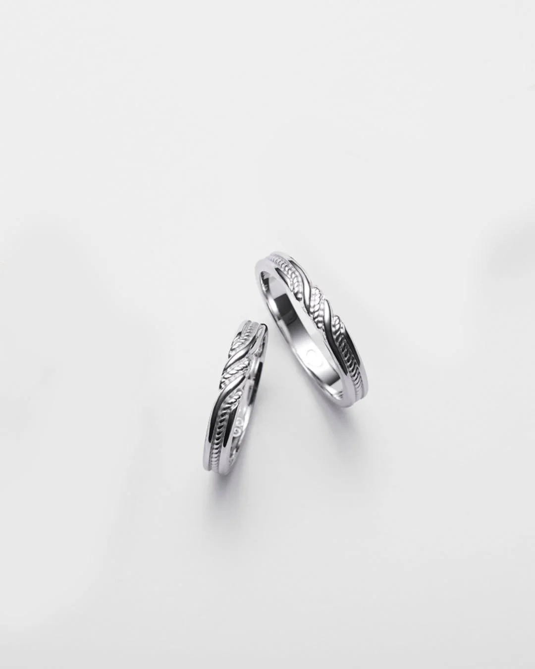 Ikiaikainen-sormus 3,5mm valkokulta - Image 3