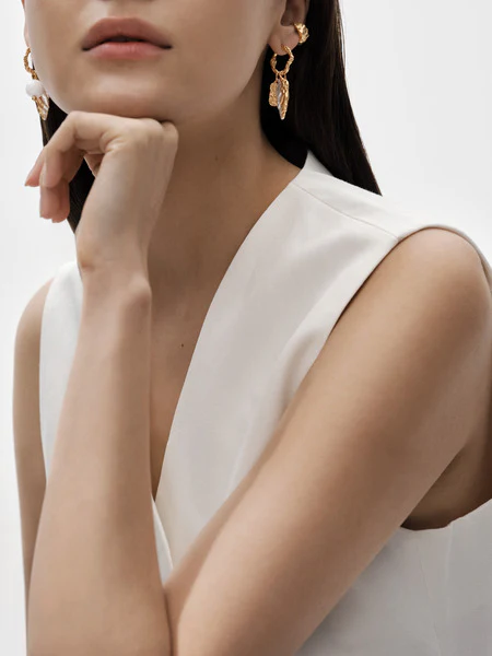 Itu-hela lasihelmi hopea kullattu - Image 6