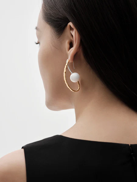 Itu-korvakorut iso hopea kullattu - Image 3