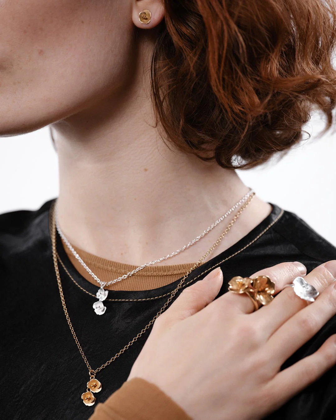 Kesäyön ruusu -sormus pronssi - Image 3