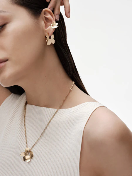 Kalevala x Marimekko Unikko-ear cuff pronssi - Image 3